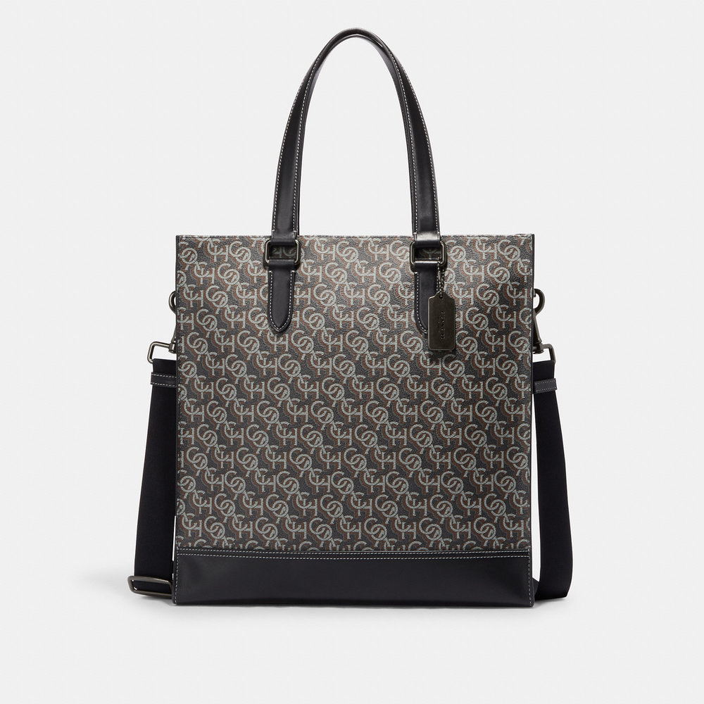NWT Coach Outlet Graham Structured Tote With Coach Monogram Print